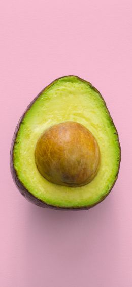 avocado, fruit, pink wallpaper Wallpaper 1284x2778