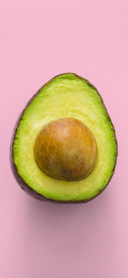 avocado, fruit, pink wallpaper Wallpaper 1080x2340