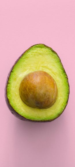 avocado, fruit, pink wallpaper Wallpaper 1080x2400