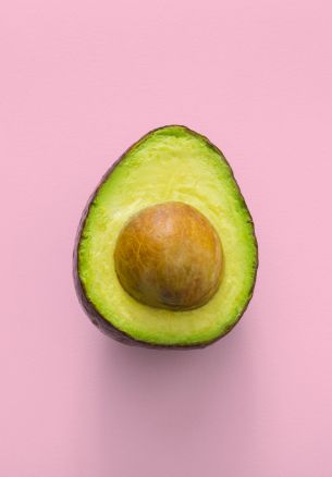 avocado, fruit, pink wallpaper Wallpaper 1640x2360