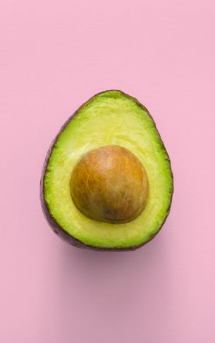 avocado, fruit, pink wallpaper Wallpaper 1752x2800