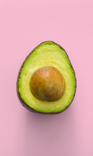 avocado, fruit, pink wallpaper Wallpaper 1200x2000