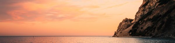 Italy, sea, scale Wallpaper 1590x400