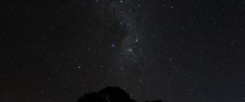 night sky, silhouette Wallpaper 3440x1440
