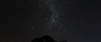 night sky, silhouette Wallpaper 2560x1080