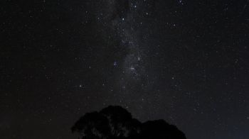 night sky, silhouette Wallpaper 2048x1152