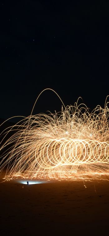 sparks, fireworks Wallpaper 1284x2778