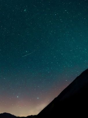 starry sky, mountains Wallpaper 1668x2224