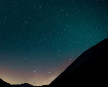 starry sky, mountains Wallpaper 1280x1024