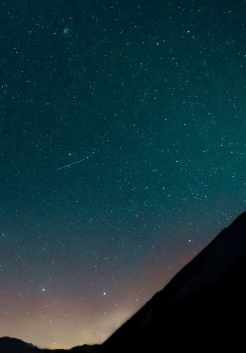 starry sky, mountains Wallpaper 1668x2388