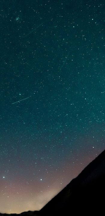 starry sky, mountains Wallpaper 1440x2960