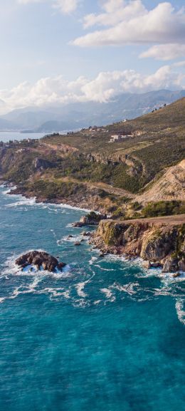 coastal zone, sea, rocks Wallpaper 1080x2400