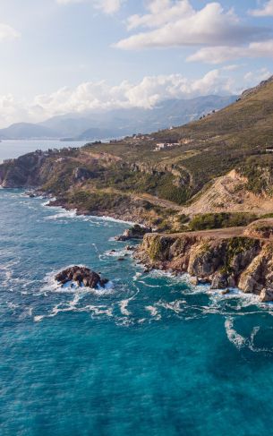 coastal zone, sea, rocks Wallpaper 1752x2800