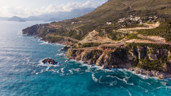 coastal zone, sea, rocks Wallpaper 1280x720