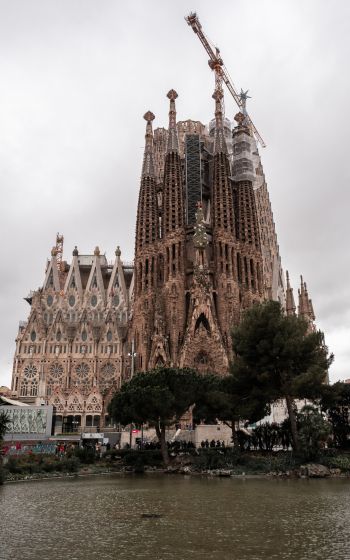Sagrada Familia, Barcelona, Spain Wallpaper 800x1280
