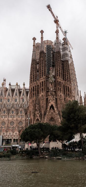 Sagrada Familia, Barcelona, Spain Wallpaper 1242x2688