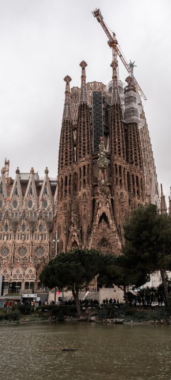 Обои 1080x2400 Саграда Фамилия, Барселона, Испания
