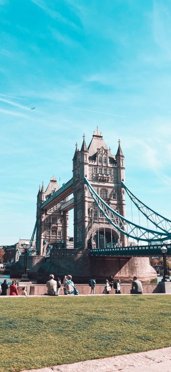 tower bridge, London, Great Britain Wallpaper 1080x2340