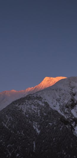 mountain, snow peak Wallpaper 1080x2220