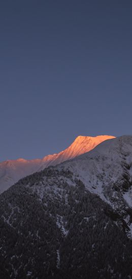 Обои 1440x3040 гора, снежная вершина