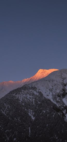 mountain, snow peak Wallpaper 1440x3040