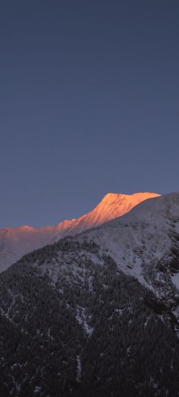 Обои 1080x2400 гора, снежная вершина