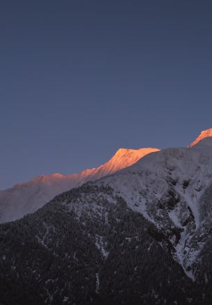 mountain, snow peak Wallpaper 1640x2360