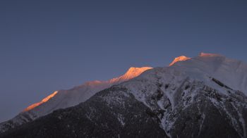 mountain, snow peak Wallpaper 1366x768