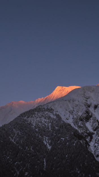 mountain, snow peak Wallpaper 640x1136