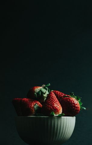 strawberry, berry, black wallpaper Wallpaper 4176x6560