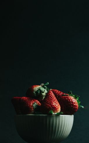 strawberry, berry, black wallpaper Wallpaper 800x1280