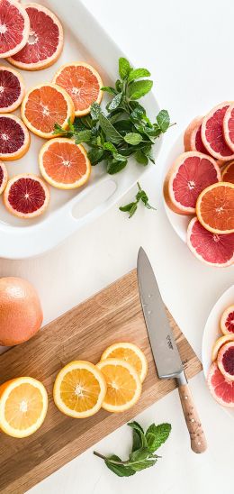 citrus, grapefruit, orange Wallpaper 1440x3040