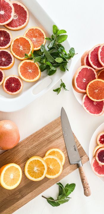 citrus, grapefruit, orange Wallpaper 1440x2960