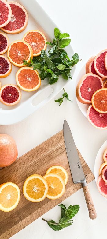 citrus, grapefruit, orange Wallpaper 1080x2400