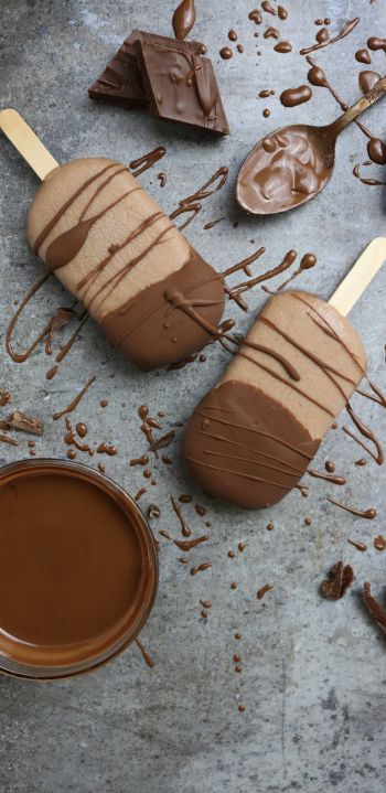 Обои 1080x2220 мороженое, шоколад, сладость