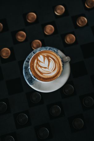 Обои 640x960 чашка кофе, кофе