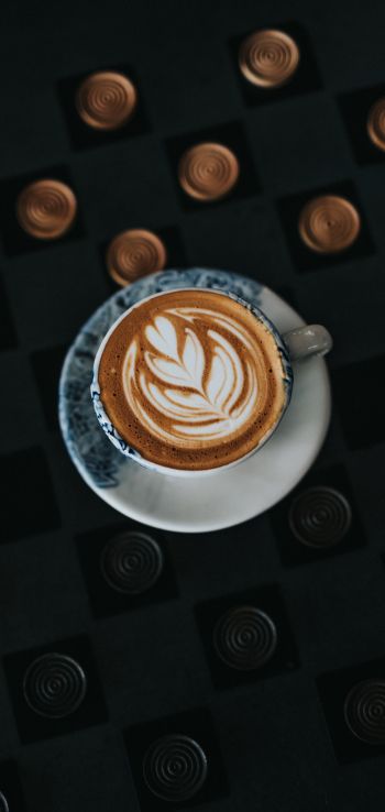 Обои 1080x2280 чашка кофе, кофе