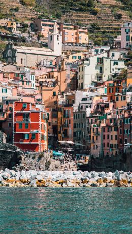 Cinque Terre, SP, Italy Wallpaper 1440x2560