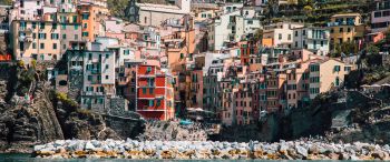 Cinque Terre, SP, Italy Wallpaper 3440x1440