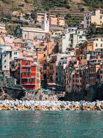 Cinque Terre, SP, Italy Wallpaper 1620x2160