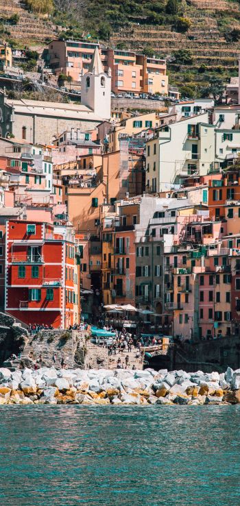 Cinque Terre, SP, Italy Wallpaper 1440x3040