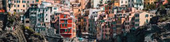 Cinque Terre, SP, Italy Wallpaper 1590x400