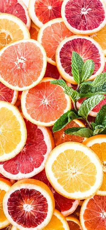 citrus, grapefruit, orange Wallpaper 1080x2340