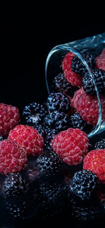 blackberry, raspberries, berry Wallpaper 1080x2340