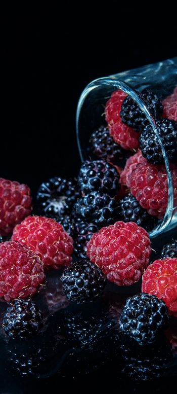 blackberry, raspberries, berry Wallpaper 1080x2400