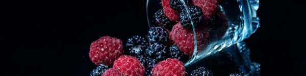 blackberry, raspberries, berry Wallpaper 1590x400