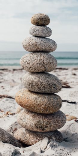 stones, on the beach Wallpaper 720x1440