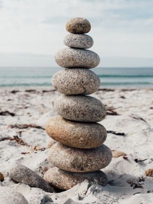 stones, on the beach Wallpaper 1536x2048