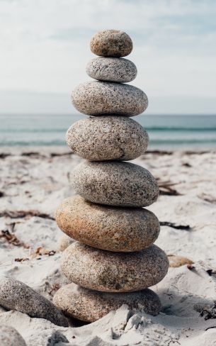 stones, on the beach Wallpaper 1200x1920