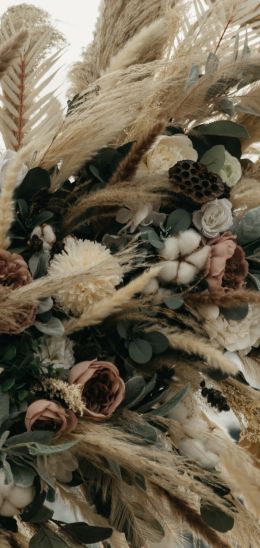aesthetics of flowers, bouquet Wallpaper 1440x3040